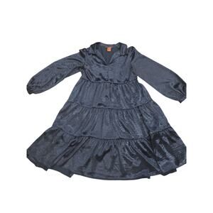 Scotch & Soda Maison Scotch Navy Tiered Midi Dress Size XS‎